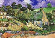 Vincent Van Gogh Thatched Cottages at Cordeville China oil painting reproduction